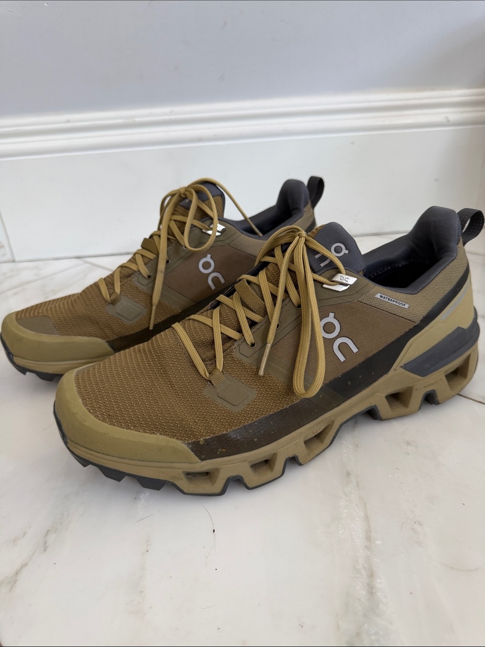 On Running CloudTec Waterproof Khaki Tactical Men’s 10.5 Running Hiking Walking